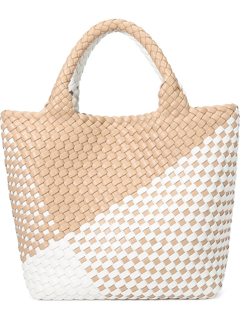 New 2 Pcs Women's Vegan Leather Tote Bag Large Summer Beach Travel Handbag Set